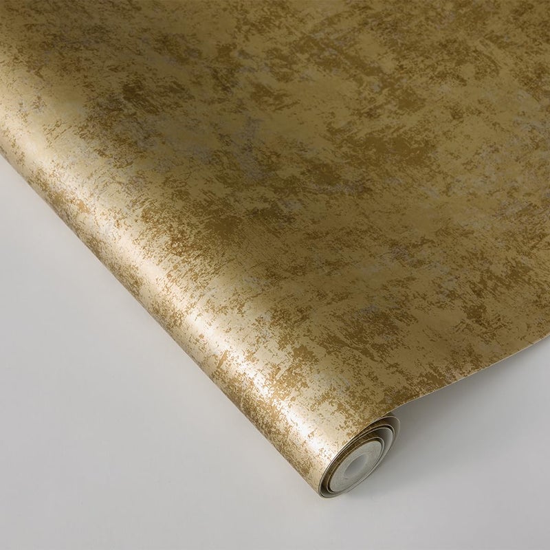 Tempaper Metallic Gold Distressed Gold Leaf Removable Peel and Stick Wallpaper, 20.5 in X 16.5 ft, Made in the USA - Image 3